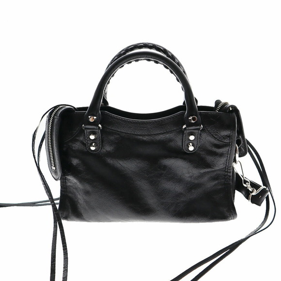 Balenciaga 2WAY Classic Leather Mini Black City Bag - Picture 1 of 13
